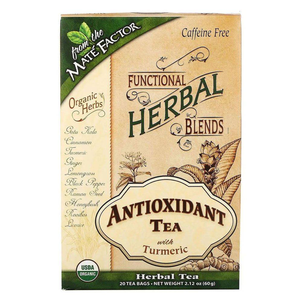 The Mate Factor Functional Antioxidant Herbal Tea, Turmeric, 20 Ea